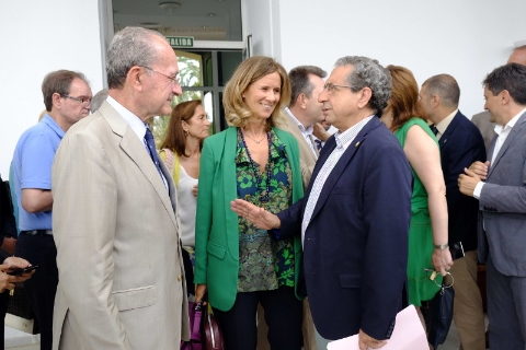 Cristina Garmendia en la reunión del Club Málaga Valley donde asume la presidencia de la institución.