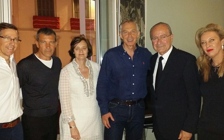Visita a Málaga de Tony Blair.