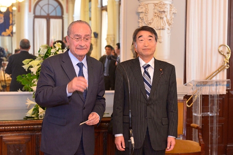 Visita del Ministro para la Reconstrucción japonés.