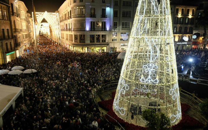 Encendido de la iluminación navideña.