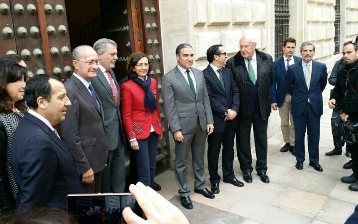 Visita a las obras del Museo de Málaga en el edificio de la Aduana.