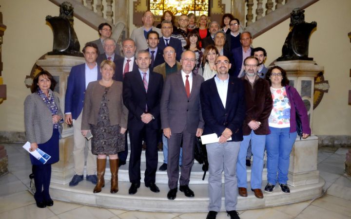 Acto de celebración del Consejo Social de la Ciudad de Málaga .