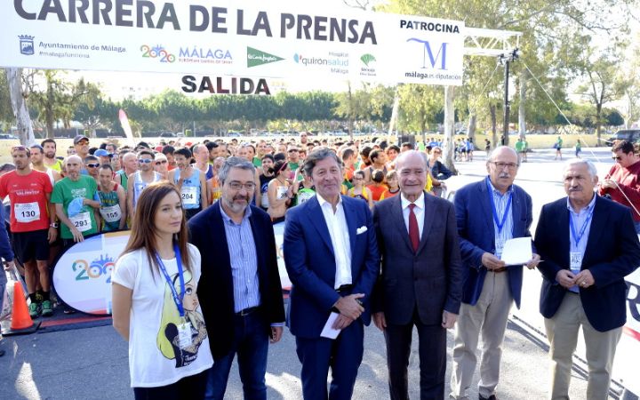 Málaga celebra la I carrera por la libertad de prensa organizada por la asociación de la prensa de Málaga y el colegio de periodistas de Andalucía en Málaga.