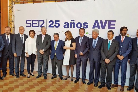 Conmemoción el XXV aniversario del AVE en el Real Alcázar de Sevilla.