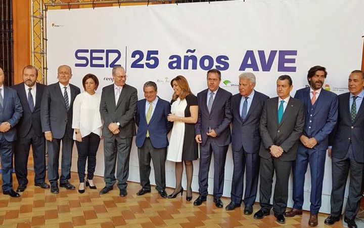 Conmemoción el XXV aniversario del AVE en el Real Alcázar de Sevilla.