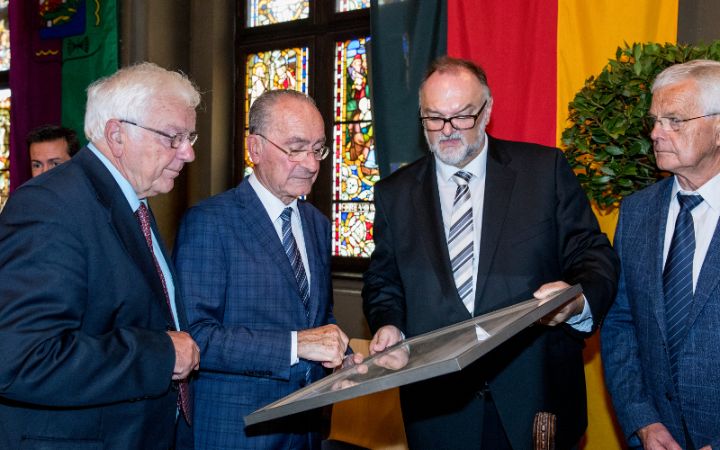 Reunión con el alcalde y la concejala de Cultura en Passau, Jürgen Dupper y Erika Träger