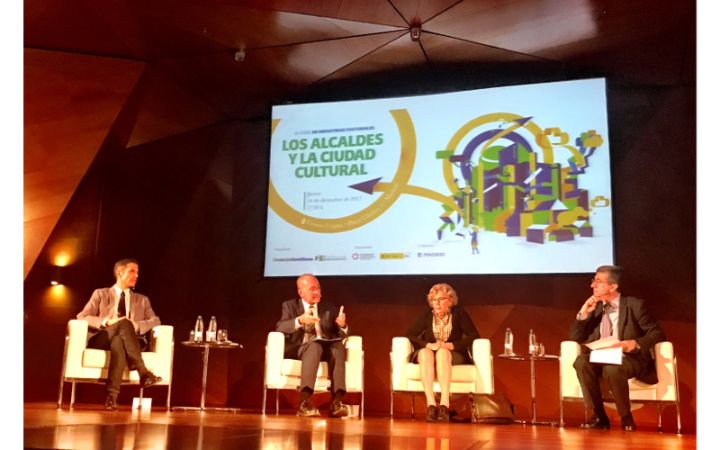 Inauguración del IX Foro Industrias Culturales, Palacio de Cibeles, Madrid.