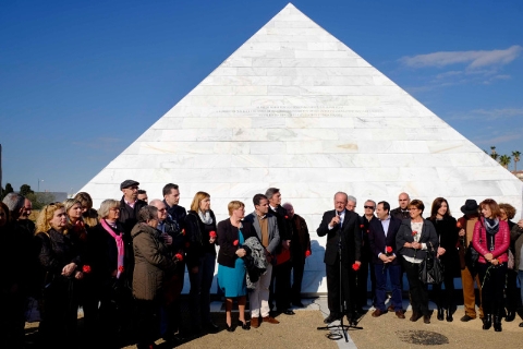 Acto institucional en el Parque de la Memoria de San Rafael.