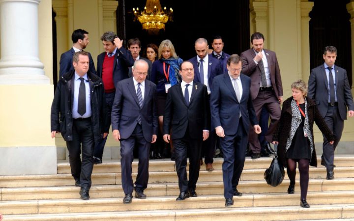 Recepción al presidente de la República Francesa, François Hollande.