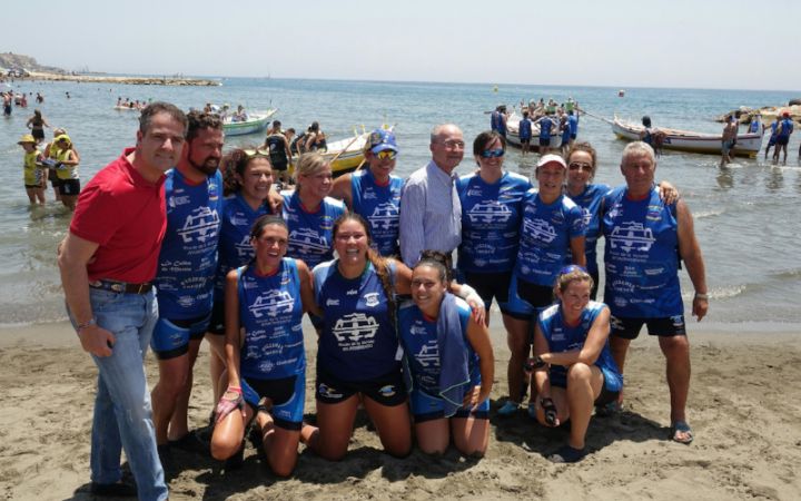 Regata de Jábegas en la playa de El Palo.