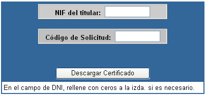Descarga del Certificado de Usuario