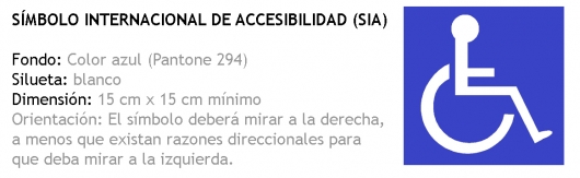 Características del Símbolo Internacional de Accesibilidad