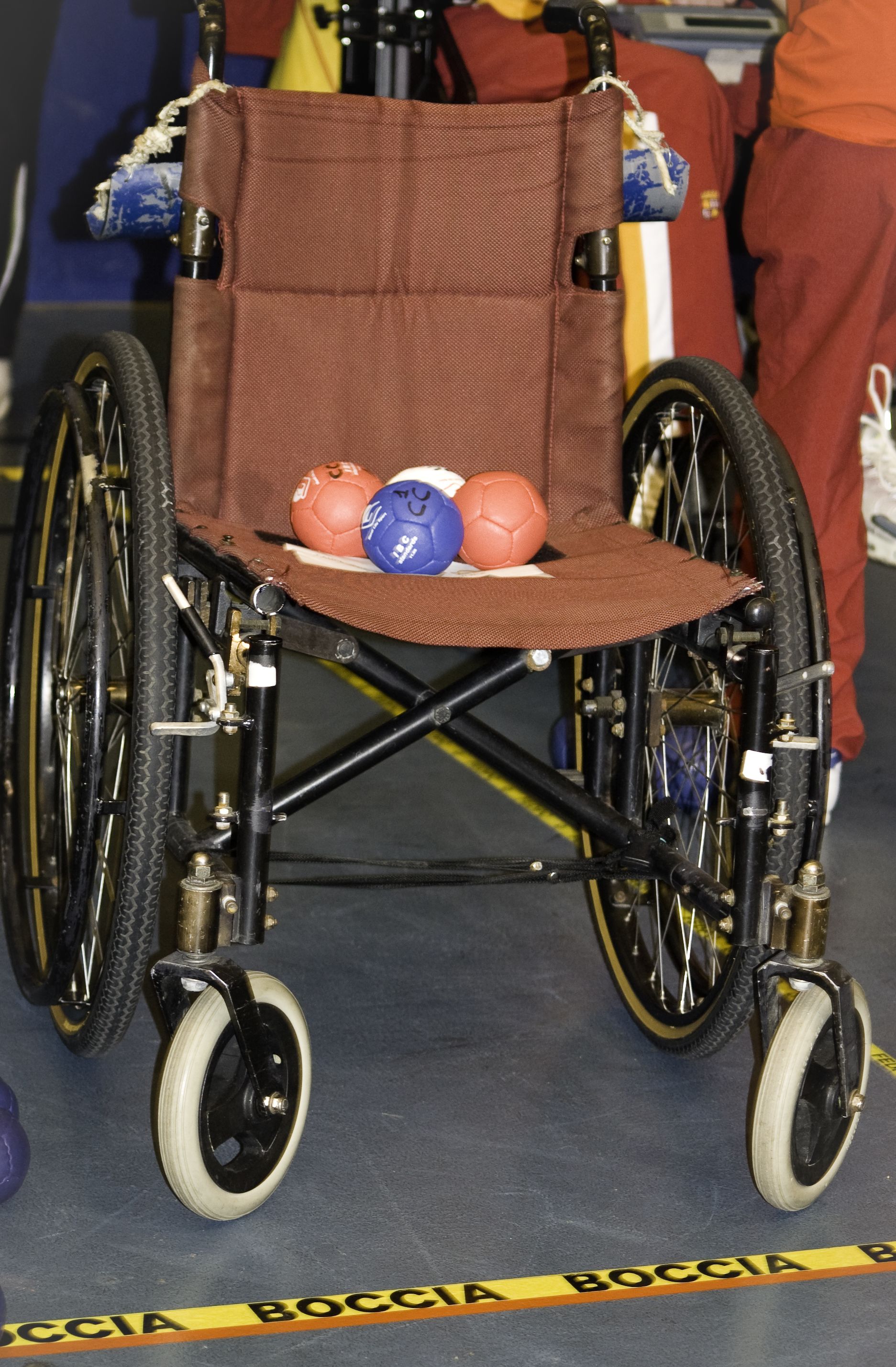 Material deportivo para practicar boccia