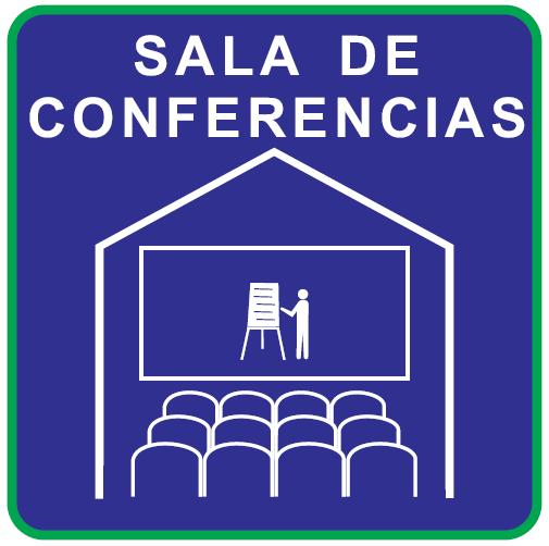 Pictograma de una sala de conferencias