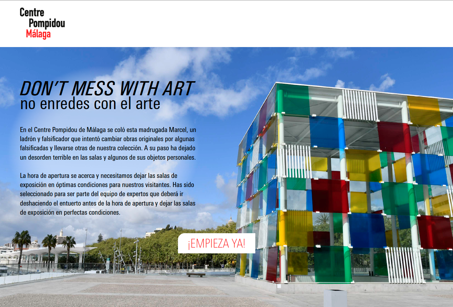 EL CENTRE POMPIDOU MÁLAGA, LA COLECCIÓN DEL MUSEO RUSO Y EL MUSEO CASA NATAL PICASSO RENUEVAN SUS WEBS Y CONTENIDO ONLINE (Abre en ventana nueva)