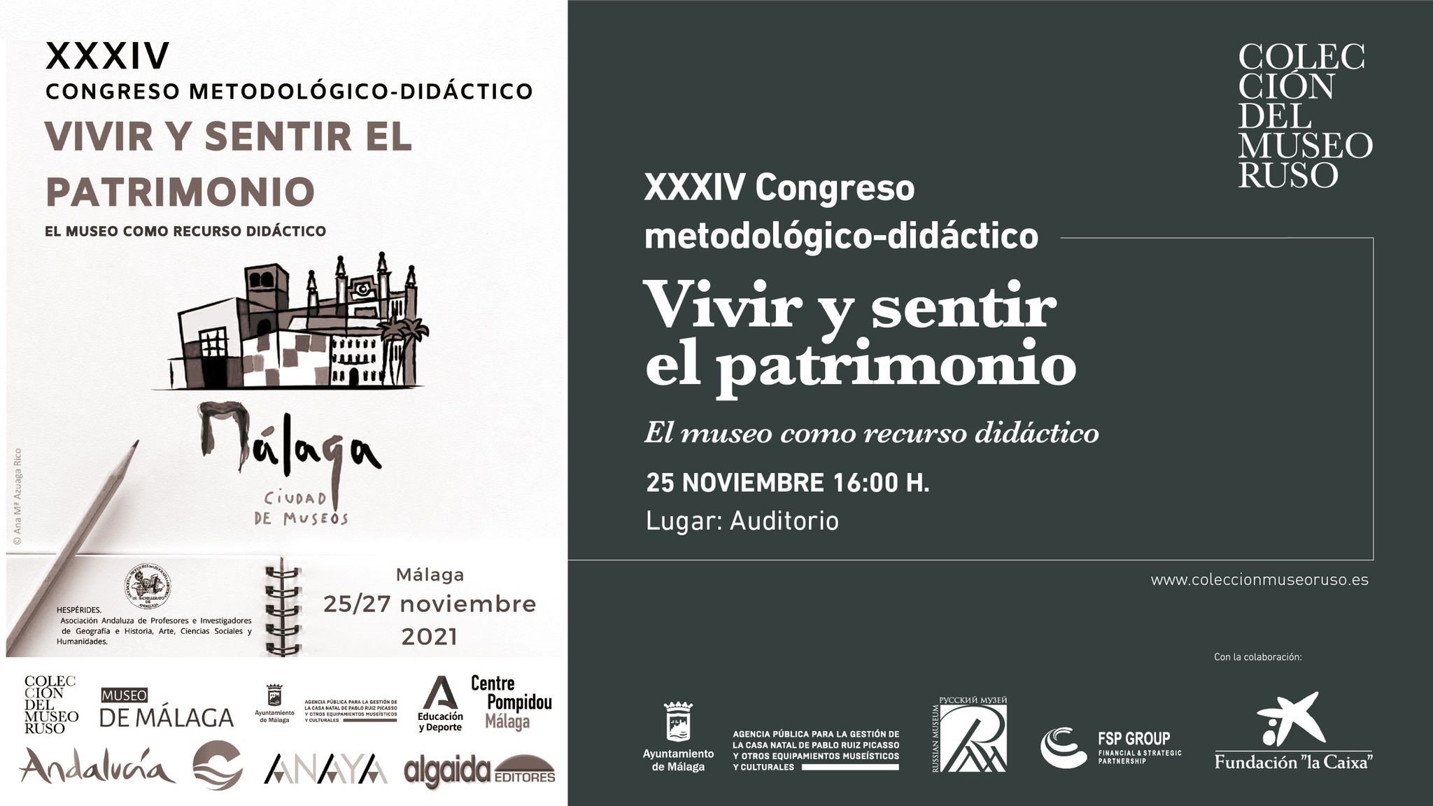 EL CONGRESO VIVIR Y SENTIR EL PATRIMONIO REÚNE EN MÁLAGA A PROFESORES DE ANDALUCÍA EN GEOGRAFÍA E HISTORIA,  ARTE, CIENCIAS SOCIALES Y HUMANIDADES (Abre en ventana nueva)