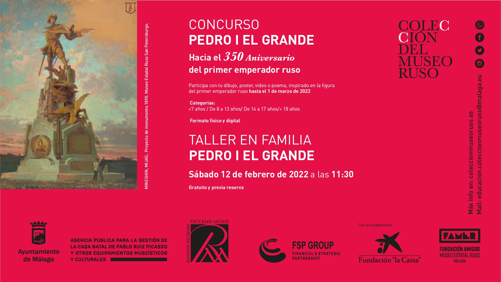 UN CONCURSO DE DIBUJO Y UN TALLER ESPECIAL PARA CONMEMORAR EL 350 ANIVERSARIO DE PEDRO I EL GRANDE, PRIMER EMPERADOR DE RUSIA (Abre en ventana nueva)