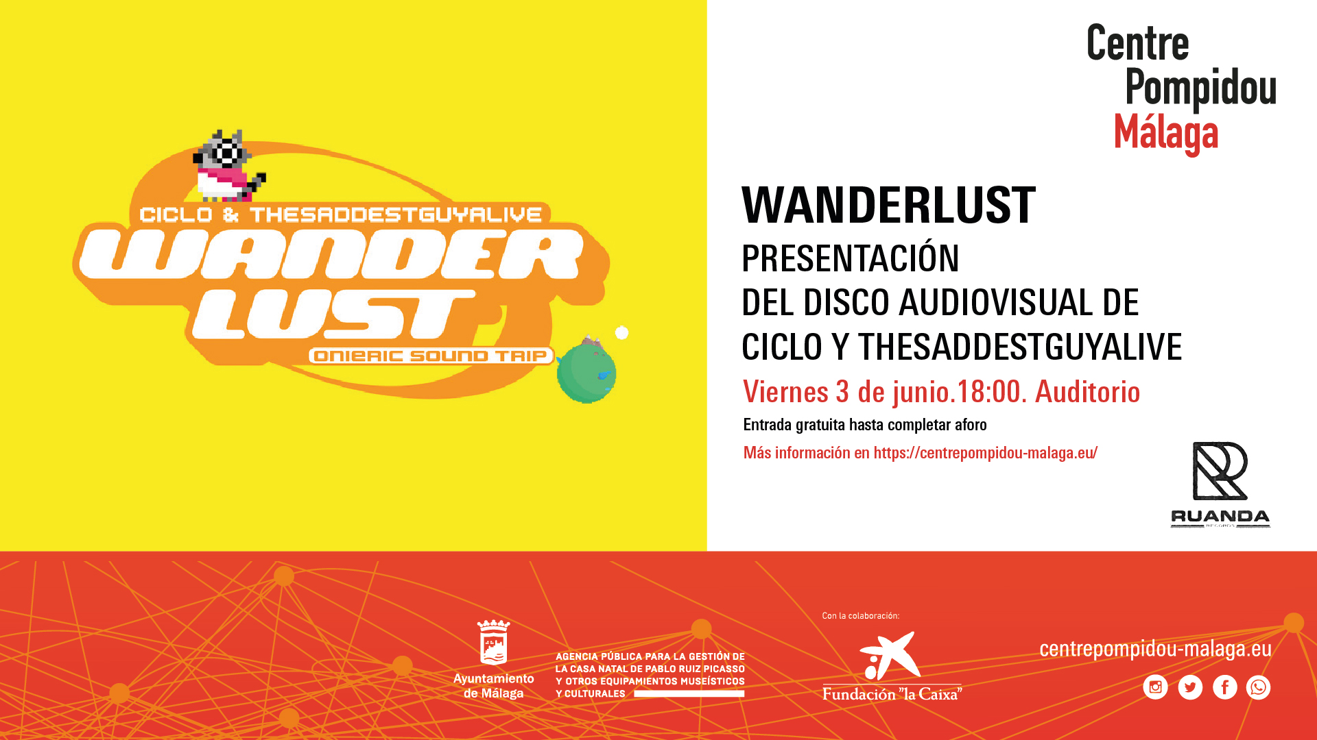 EL CENTRE POMPIDOU MÁLAGA ACOGE LA PRESENTACIÓN DEL DISCO AUDIOVISUAL WANDERLUST (Abre en ventana nueva)
