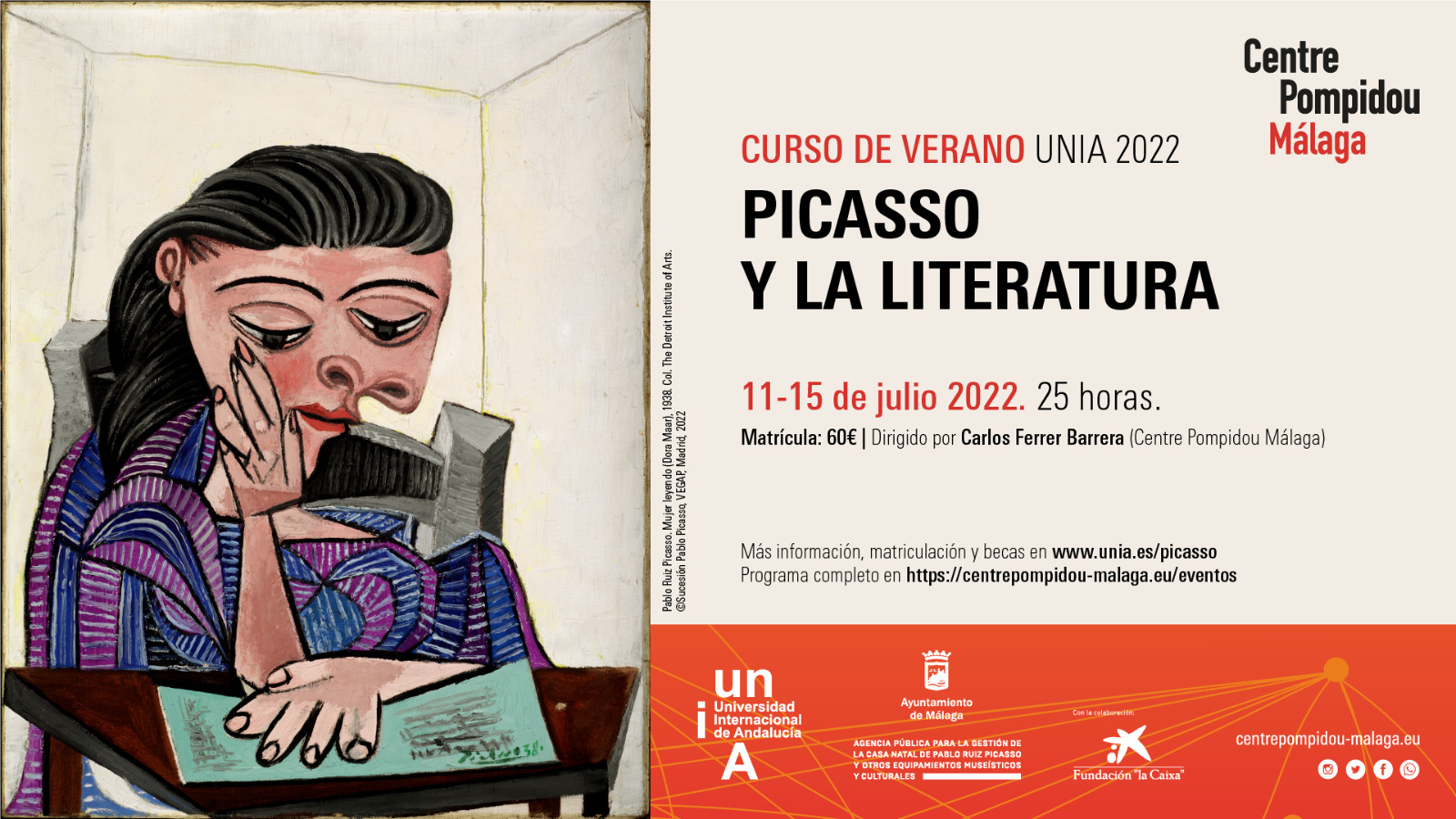 LA PRÓXIMA SEMANA ARRANCA EL CURSO DE VERANO «PICASSO Y LA LITERATURA» EN EL CENTRE POMPIDOU MÁLAGA