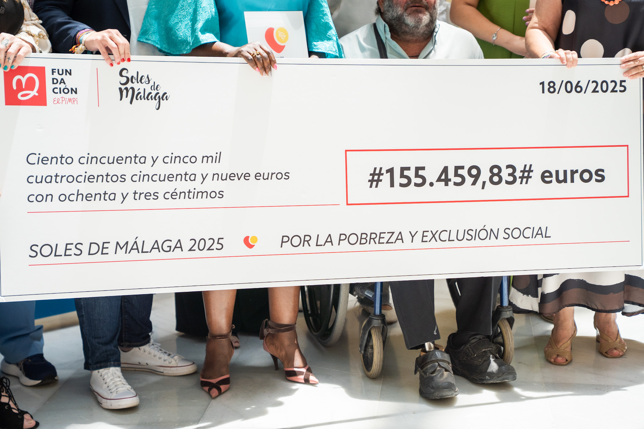 Entrega de la recaudación del Festival Solidario Soles de Málaga 2025