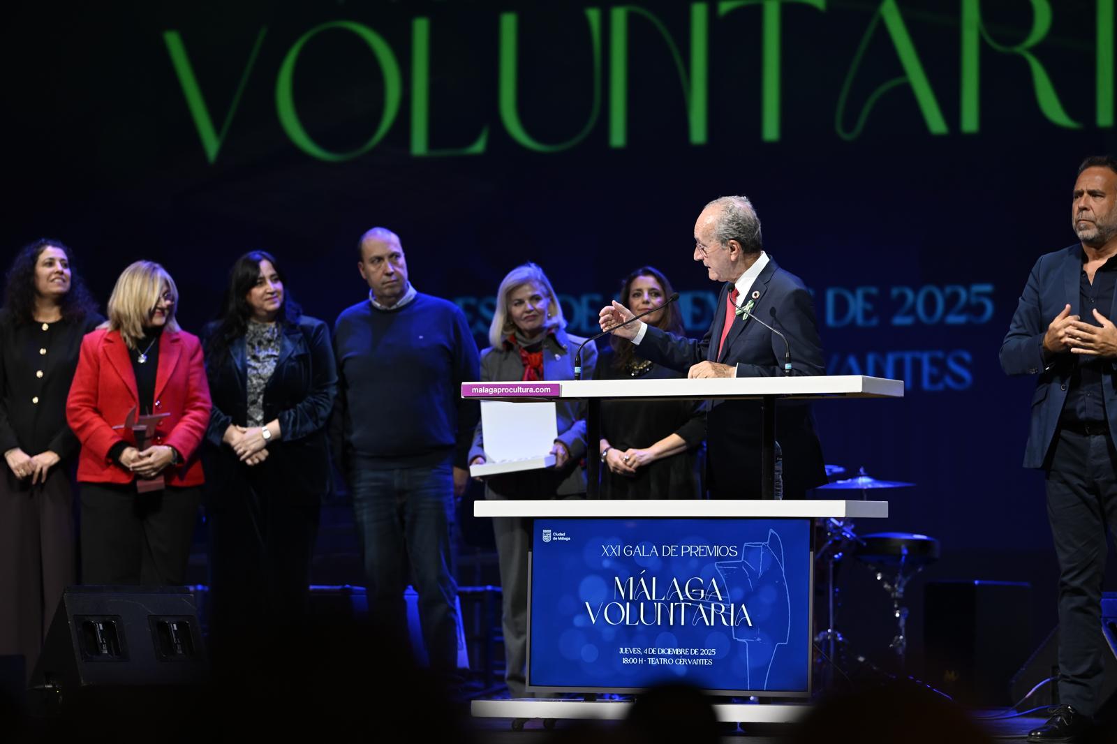 Los XXI Premios Málaga Voluntaria reconocen la labor de entidades y personas de la ciudad en el ...