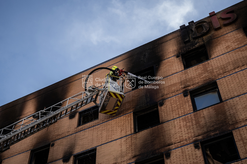 Información sobre el incendio en el edificio de Pasillo de Guimbarda