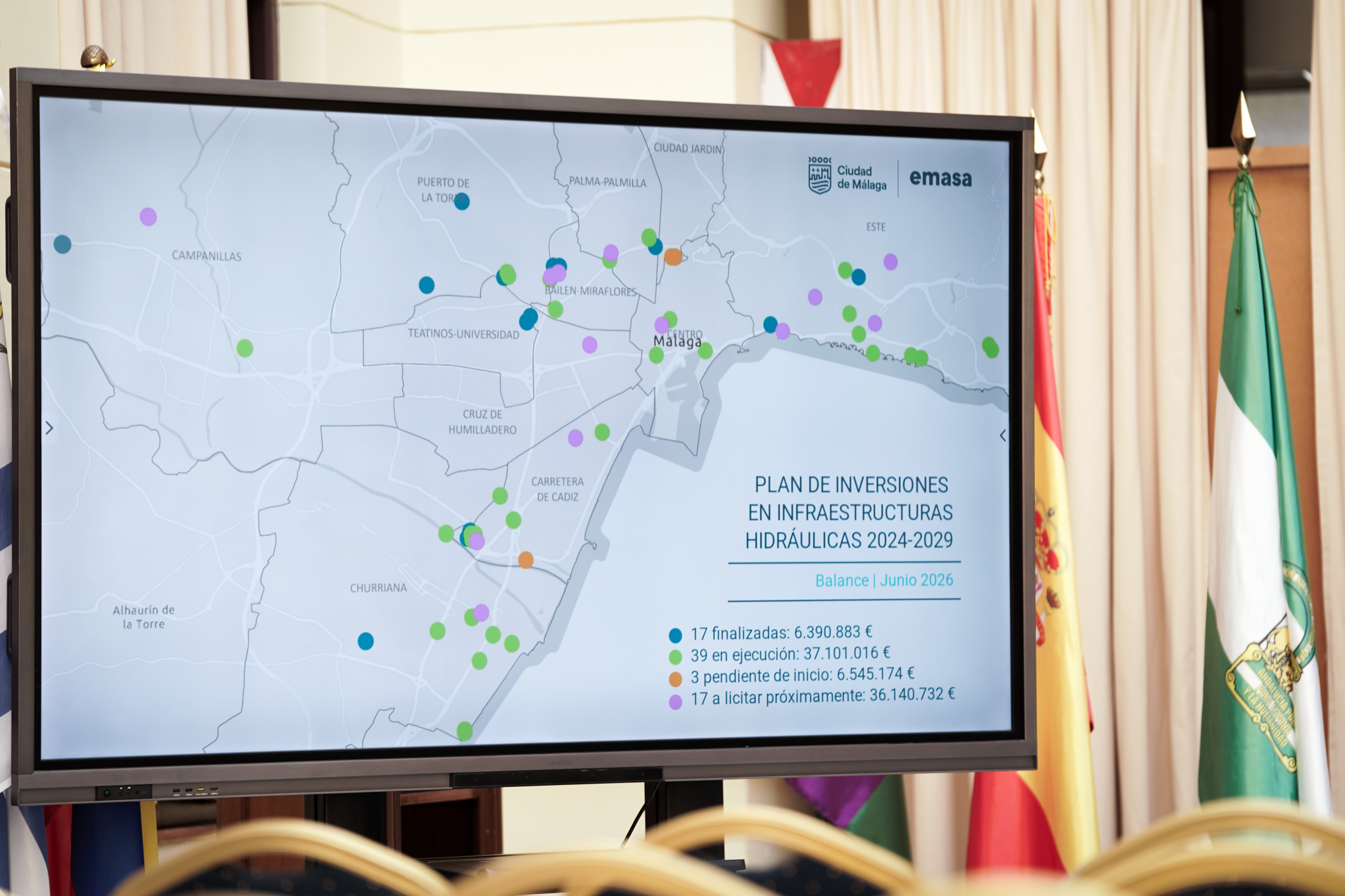 Emasa ha ejecutado o tiene en marcha 59 actuaciones por un importe total de 50 millones de ...