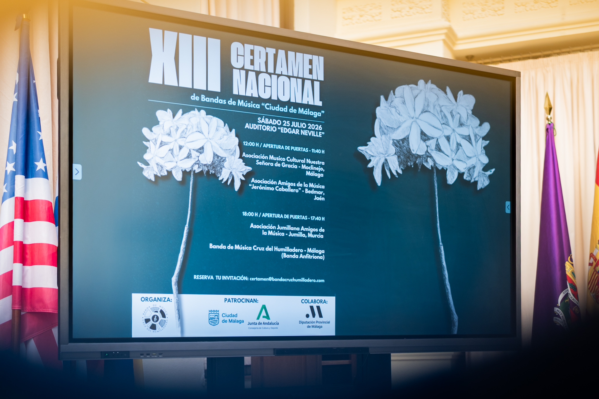 El XIII Certamen Nacional de Bandas de Música ‘Ciudad de Málaga’ contará con la participación de
bandas de Jaén, Murcia y Málaga