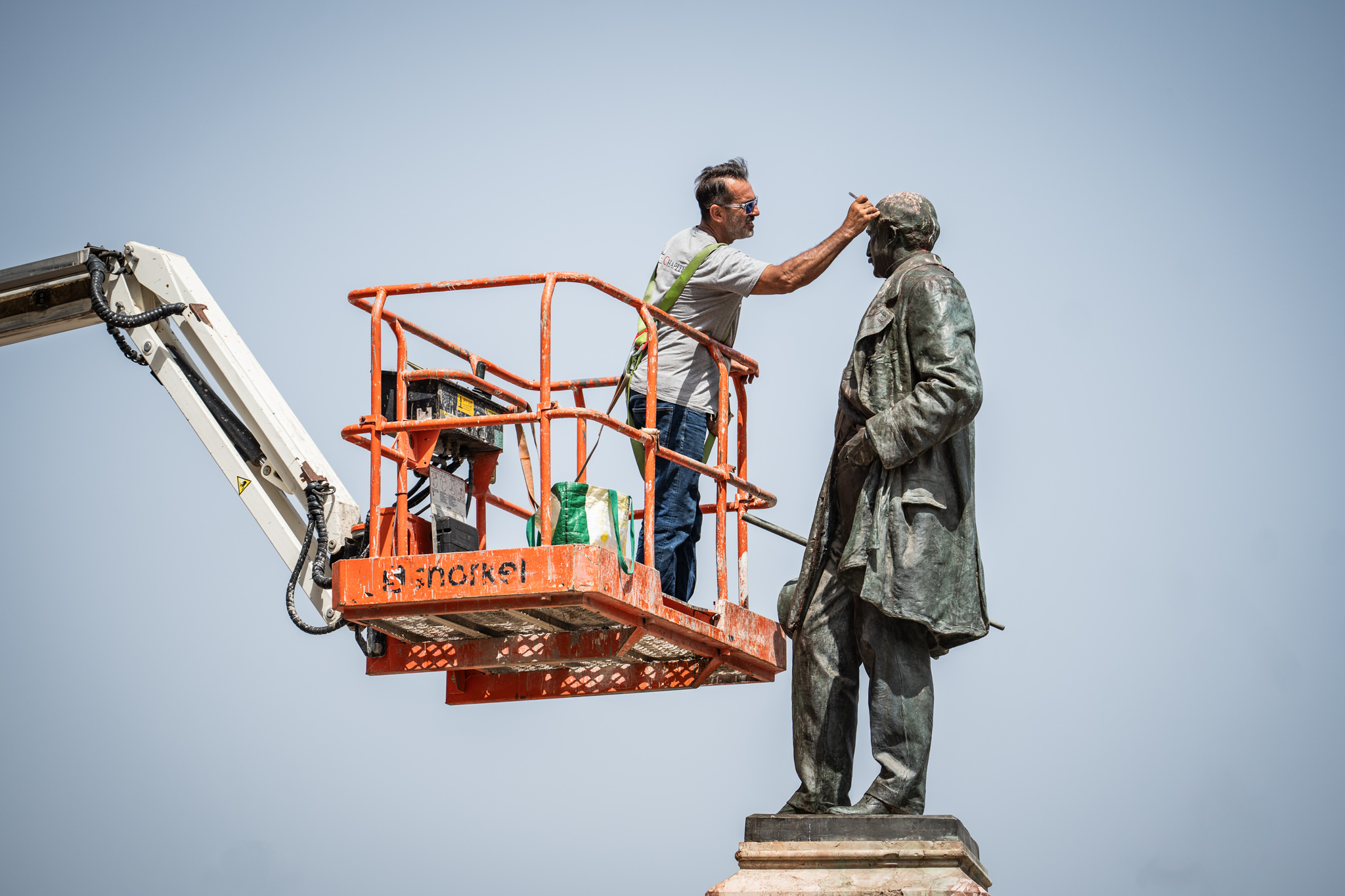 Restauración de la estatua del Marqués de Larios