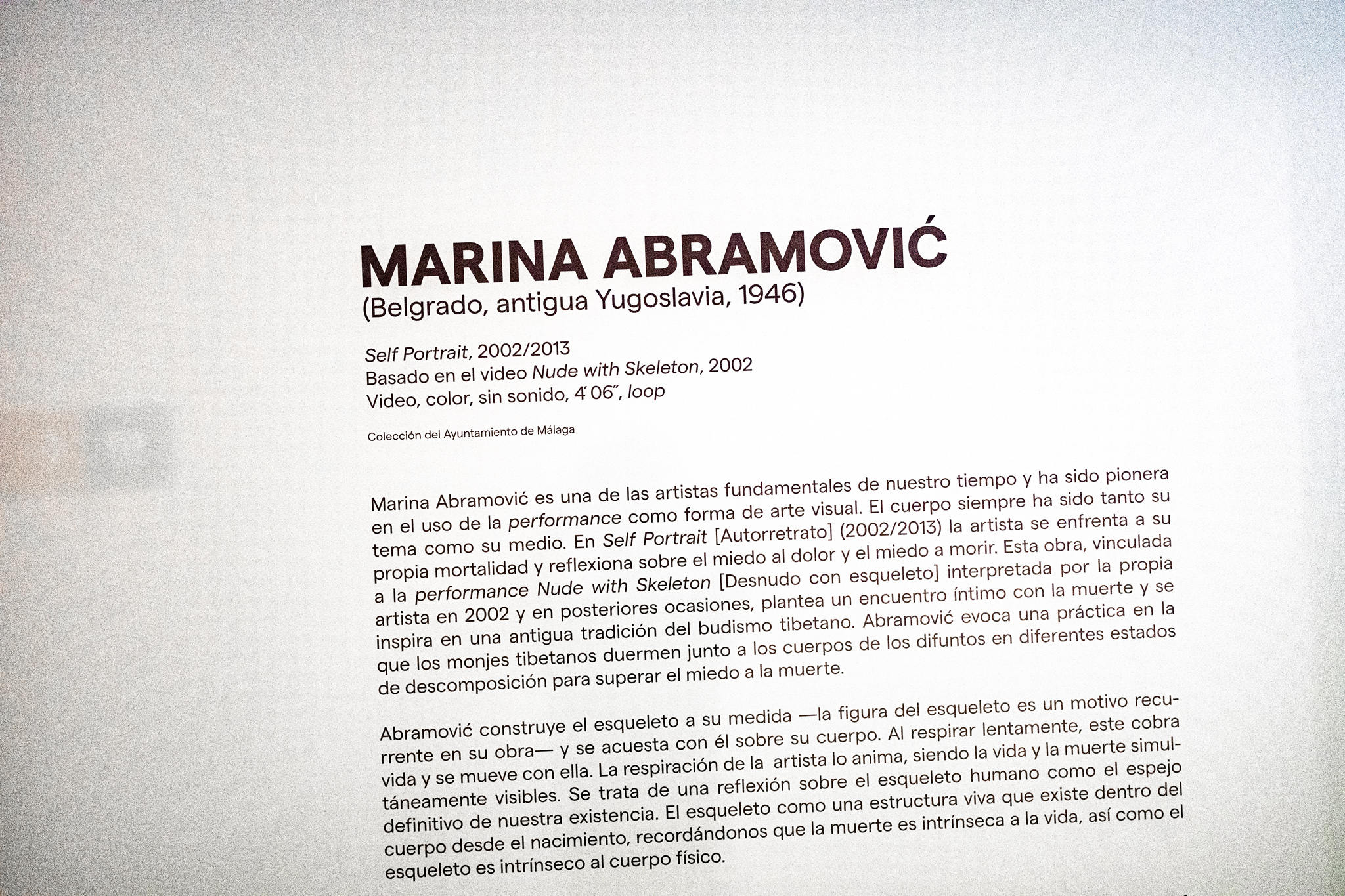 El MUCAC La Coracha presenta la videcreación ‘Self Portrait’ de Marina Abramovic