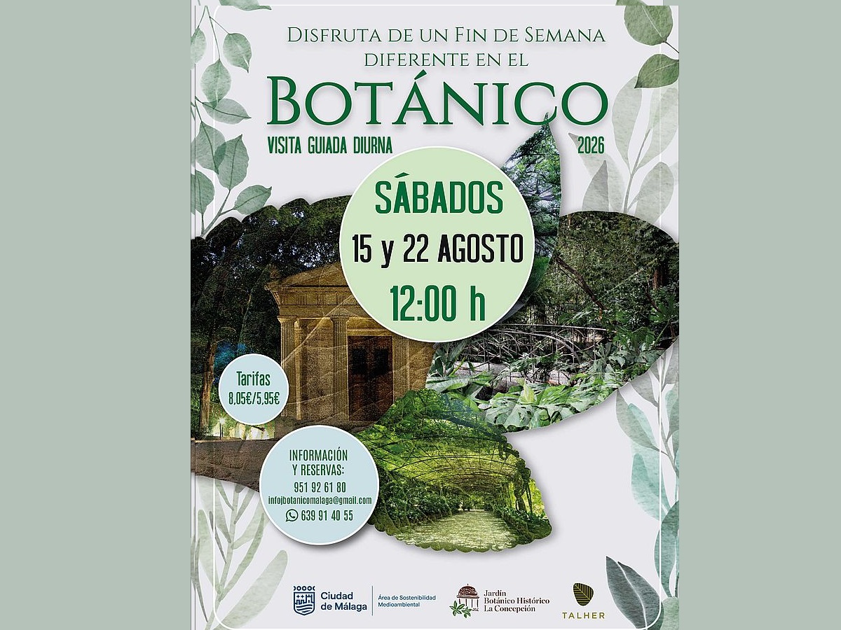 Visitas guiadas diurnas en La Concepción, agosto 2026