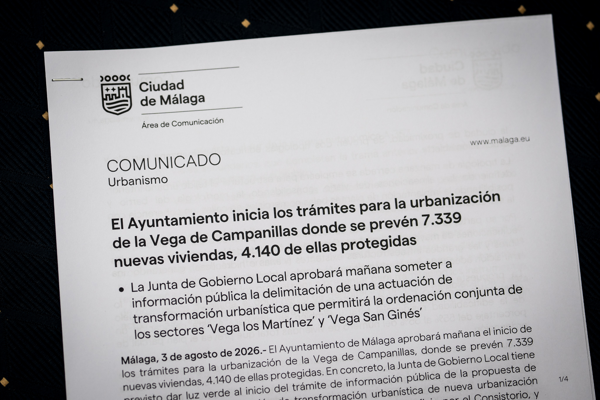 El Ayuntamiento inicia los trámites para la urbanización de la Vega de Campanillas, donde se ...