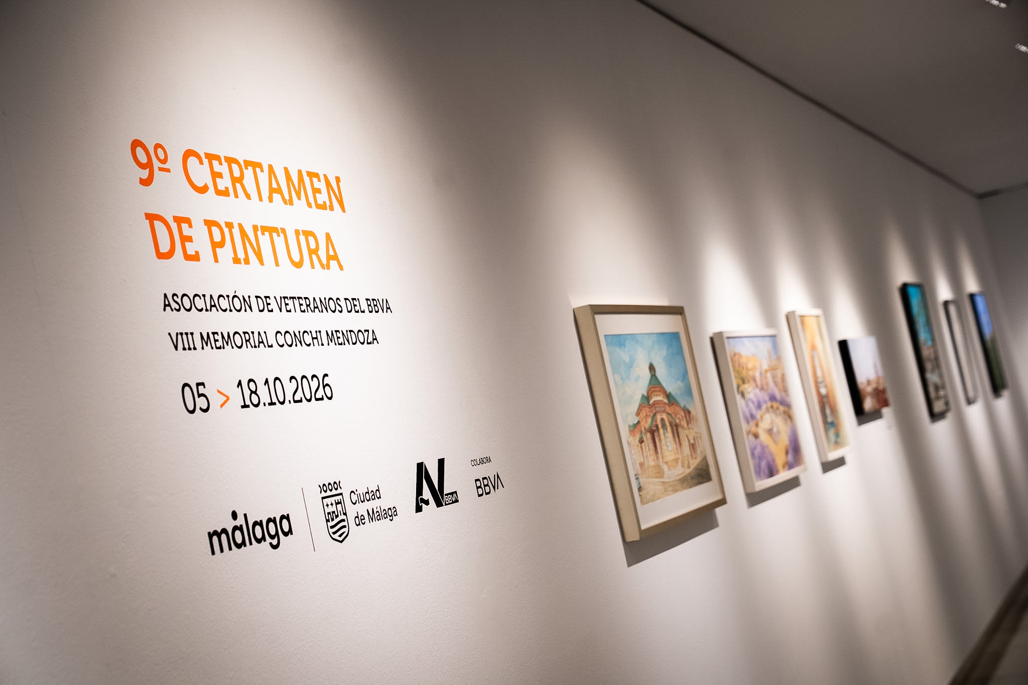 Las Salas Mingorance del Archivo Municipal acogen una exposición con los trabajos de los
participantes en el 9º Certamen de Pintura Asociación de Veteranos del BBVA - VIII ‘Memorial Conchi
Mendoza’